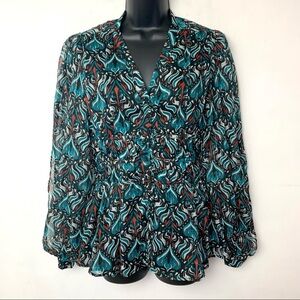 Walter Baker Joan Top in Bohemian Teal Size Small